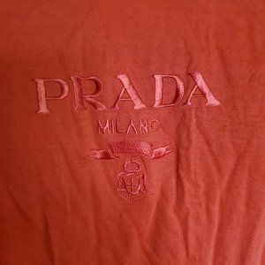 Long Sleeve Red Prada Cotton Size M